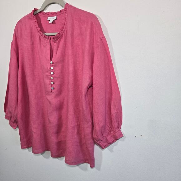 J Jill Popover Pink Blouse. Size Small. - Picture 3 of 10